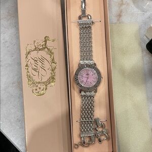 Kirks Folly Silver and Pink Watch